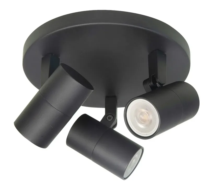 Spot Picollo 3 lichts Ø 17 cm incl mini GU10 zwart de Highlight – photo produit