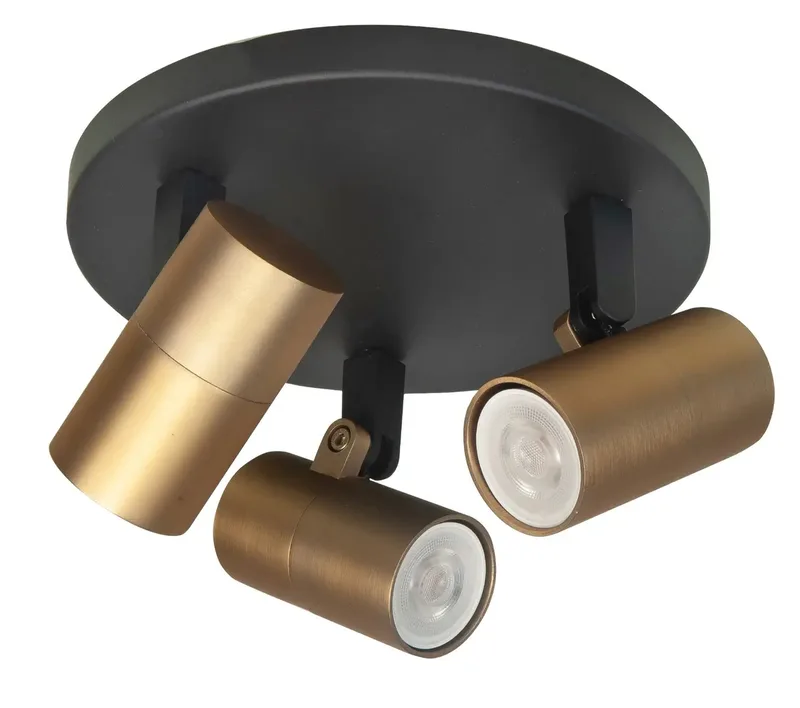 Spot Picollo 3 lichts Ø 17 cm incl mini GU10 zwart goud de Highlight – photo produit