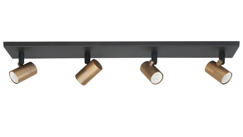 Spot Picollo 4 lichts L 65 cm incl mini GU10 zwart goud de Highlight – photo produit