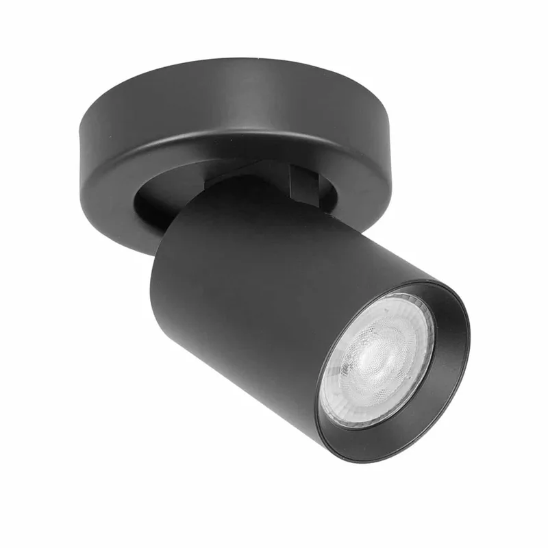 Spot plafondlamp | 10 cm | Oliver spots | GU10 | zwart | kunststof en metaal | modern van Highlight – productfoto 1 van 3