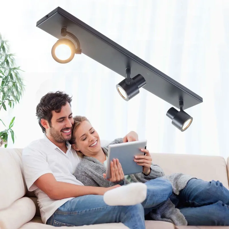 Spot plafondlamp | Alto spots | 3 lichts | GU10 | zwart | metaal | modern industrieel de Highlight – photo produit 2 sur 3