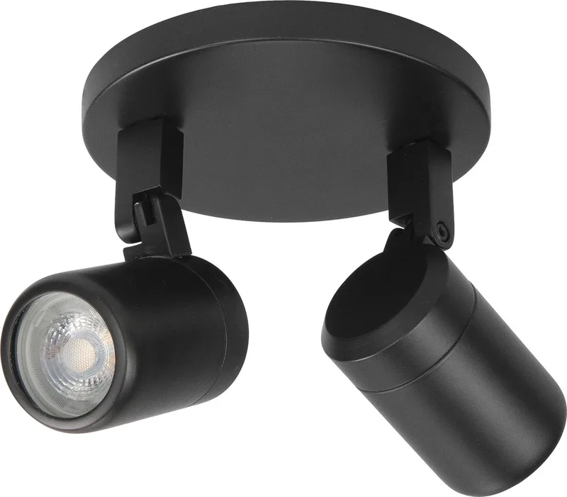 spot Rain 2 lichts rond van Highlight in Zwart – productfoto