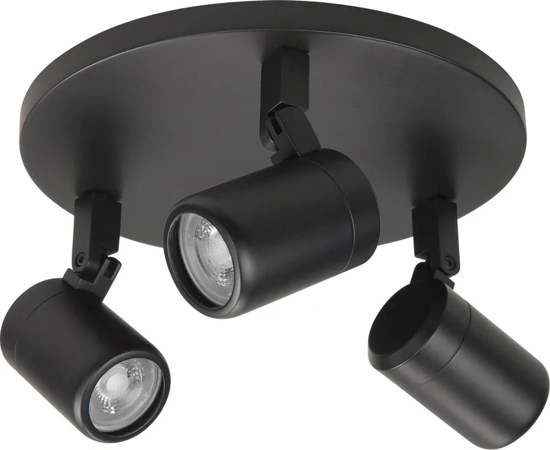 spot Rain 3 lichts rond de Highlight en Noir – photo produit