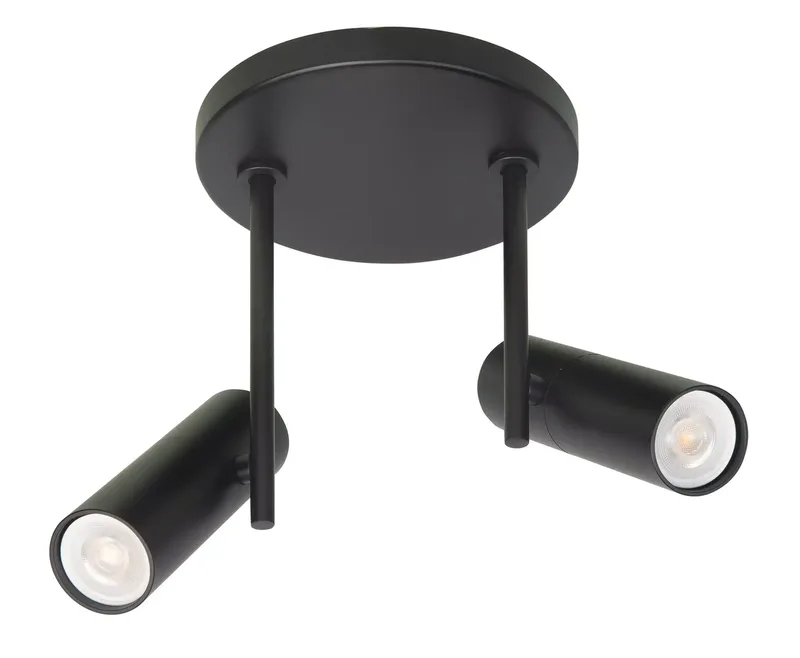 Spot Trend 2 lichts Ø 15 cm incl mini GU10 zwart de Highlight – photo produit