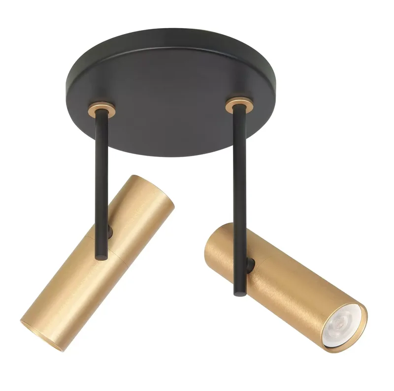 Spot Trend 2 lichts Ø 15 cm incl mini GU10 zwart goud fra Highlight – produktbillede