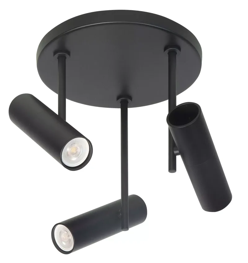 Spot Trend 3 lichts Ø 20 cm incl mini GU10 zwart de Highlight – photo produit