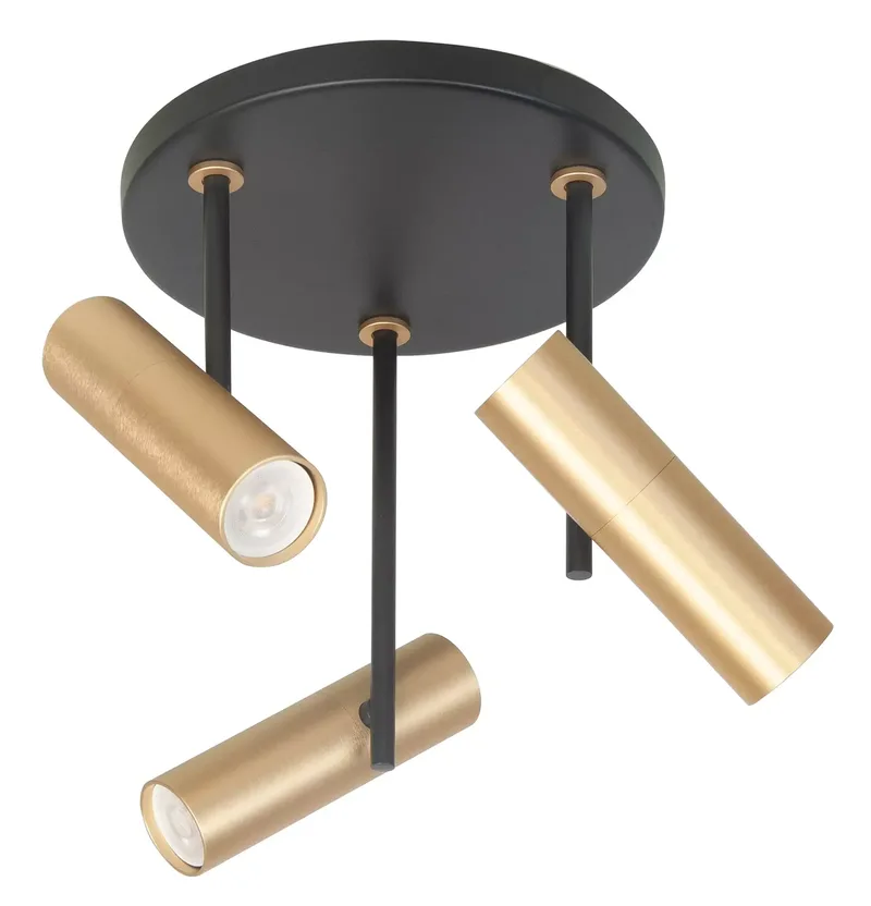 Spot Trend 3 lichts Ø 20 cm incl mini GU10 zwart goud by Highlight – product photo