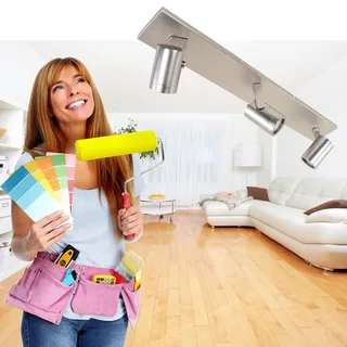 Spotlamp | Halospots mat staal | 3 lichts | GU10 | geborsteld staal | metaal | moderne verlichting de Highlight – photo produit 2 sur 2