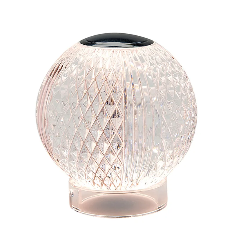 Tafellamp | 11 cm | Diamante | 2 lichts | transparant zwart | glas metaal | modern sfeerverlichting van Highlight – productfoto