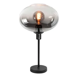 Tafellamp | 26 cm | Bellini | E27 | smoke zwart | glas metaal | modern sfeervol von Highlight – Produktfoto 1 von 3