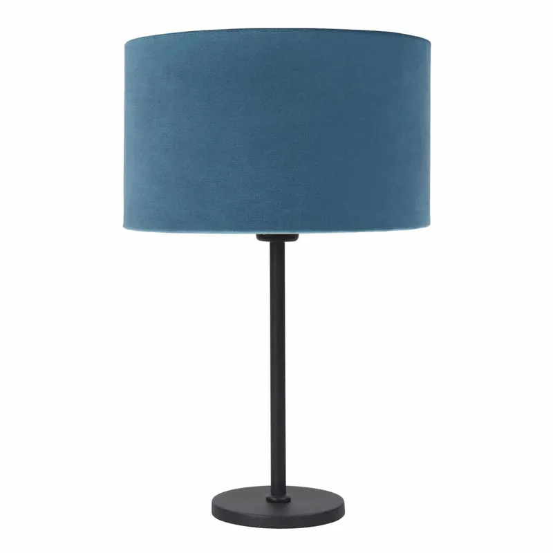 Tafellamp | 30 cm | Project | E27 | blauw zwart | metaal stof | moderne sfeerverlichting de Highlight – photo produit 1 sur 3