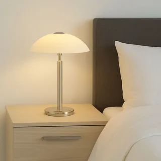 Tafellamp | 30 cm | Touch lampen | G9 | staal wit | glas metaal | moderne sfeer verlichting de Highlight – photo produit 2 sur 3