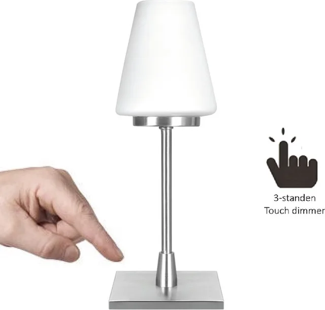 tafellamp Oscar Touch - mat staal