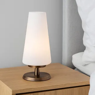 Tafellamp Touch | brons | 20 cm | wit | dimbaar | slaapkamer lamp fra Highlight – produktbillede 1 af 3