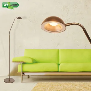 Vloerlamp | 23 cm | como-parma leeslampen | LED | brons | metaal | moderne functionele design fra Highlight – produktbillede 2 af 3