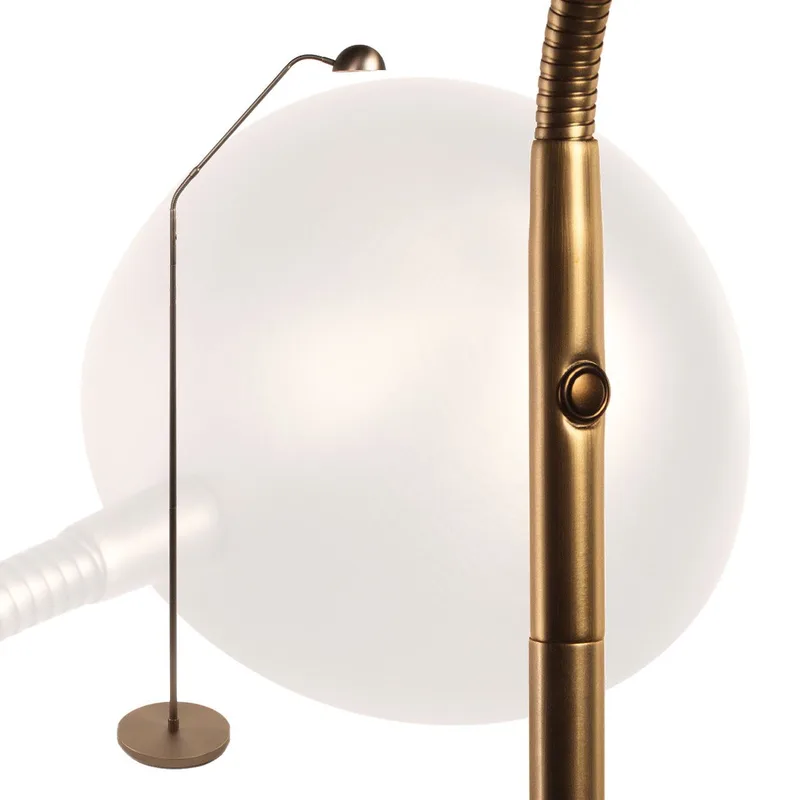 Vloerlamp | 23 cm | como-parma leeslampen | LED | brons | metaal | moderne functionele design fra Highlight – produktbillede 1 af 3