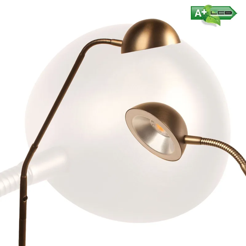 Vloerlamp | 23 cm | como-parma leeslampen | LED | brons | metaal | moderne functionele design fra Highlight – produktbillede 3 af 3