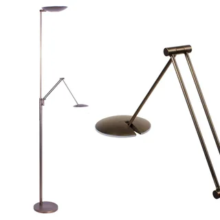 Vloerlamp | 23 cm | sapporo-geneva | 2 lichts | LED | brons | metaal | moderne design verlichting de Highlight – photo produit 1 sur 3