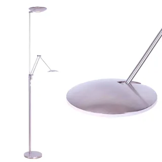 Vloerlamp | 23 cm | sapporo-geneva | 2 lichts | LED | grijs staal | metaal | design modern fra Highlight – produktbillede 1 af 3