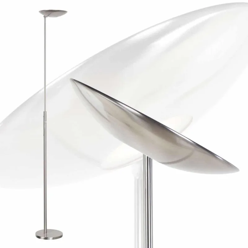 Vloerlamp | 28 cm | sapporo-geneva | LED | grijs staal | metaal | design verlichting, diffuse von Highlight – Produktfoto 1 von 3
