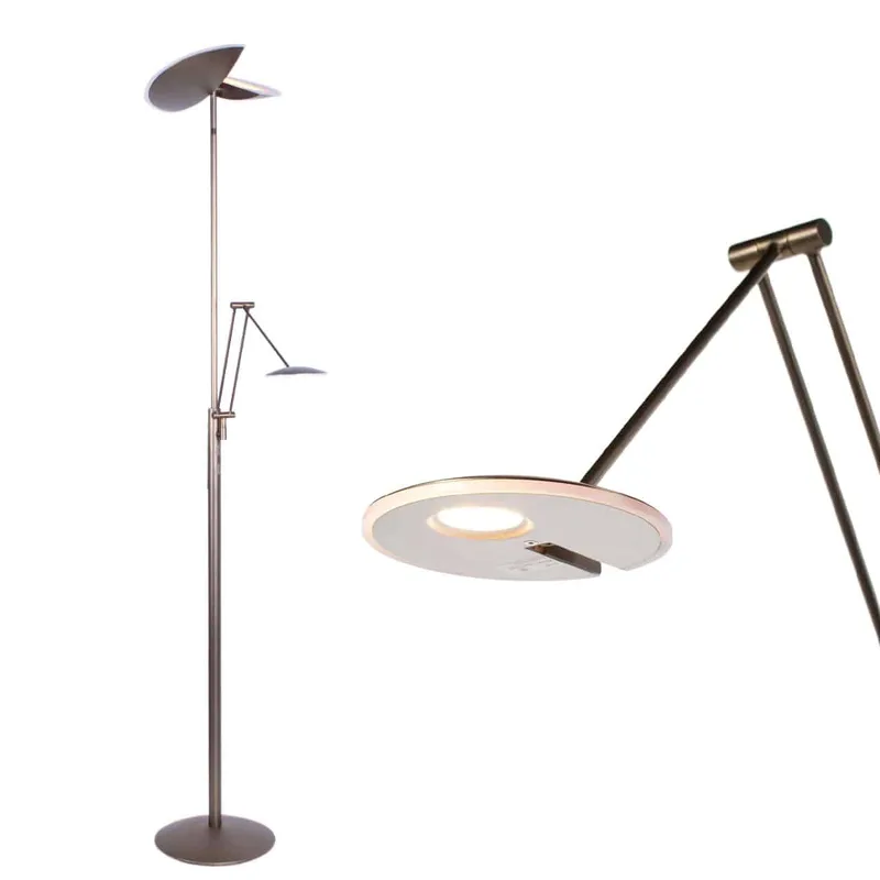 Vloerlamp | 29 cm | sapporo-geneva | 3 lichts | LED | brons | glas kunststof metaal | design de Highlight – photo produit 1 sur 3