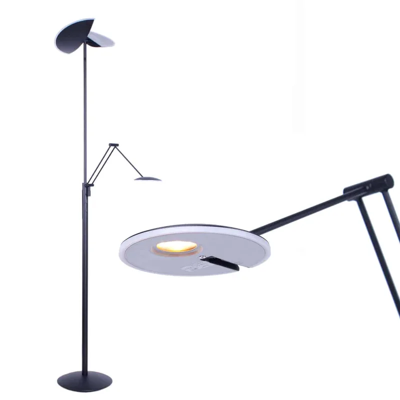 Vloerlamp | 29 cm | Sapporo-Geneva | 3 lichts | LED | zwart | glas kunststof metaal | design modern by Highlight – product photo 1 of 3