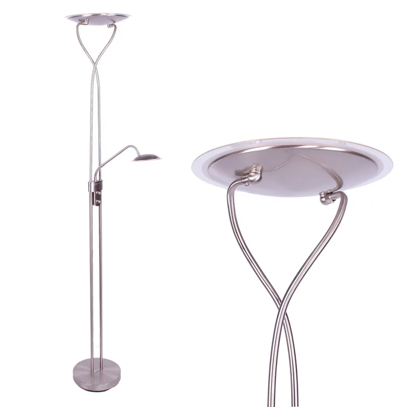 Vloerlamp | 30 cm | empoli vloerlampen | 2 lichts | LED | staal | glas en metaal | moderne fra Highlight – produktbillede 1 af 3