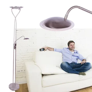 Vloerlamp | 30 cm | empoli vloerlampen | 2 lichts | LED | staal | glas en metaal | moderne fra Highlight – produktbillede 2 af 3