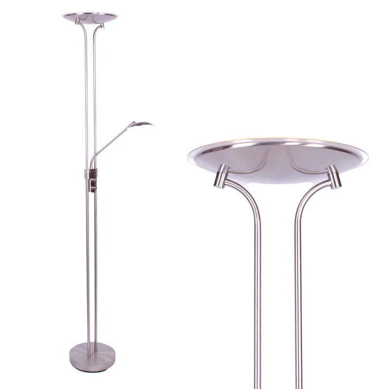 Vloerlamp | 30 cm | Empoli vloerlampen | 2 lichts | LED | staal/grijs | glas en metaal | design von Highlight – Produktfoto 1 von 3