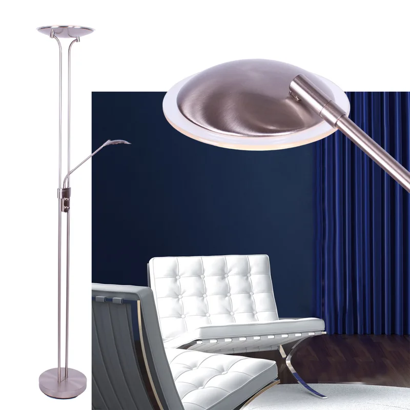 Vloerlamp | 30 cm | Empoli vloerlampen | 2 lichts | LED | staal/grijs | glas en metaal | design von Highlight – Produktfoto 2 von 3