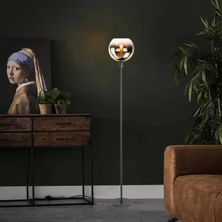 Vloerlamp | 30 cm | fantasy globe goud - helder | E27 | amber zwart | glas metaal | decoratieve by Highlight – product photo 2 of 3