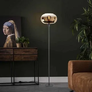 Vloerlamp | 31 cm | Bellini | E27 | goud zwart glas metaal | moderne decoratieve sfeerverlichting de Highlight – photo produit 2 sur 3