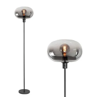 Vloerlamp | 31 cm | Bellini | E27 | smoke zwart | glas metaal | moderne sfeerverlichting von Highlight – Produktfoto 1 von 3