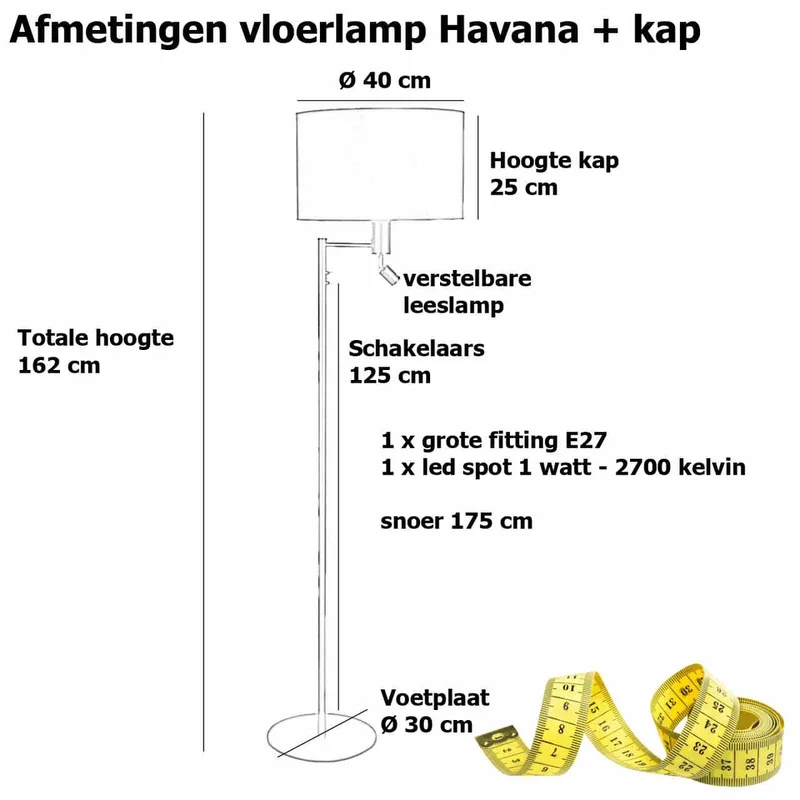 Vloerlamp | 40 cm | vloerlampen met kap | 2 lichts | E27 | goud koper zwart | metaal stof | modern de Highlight – photo produit 3 sur 3