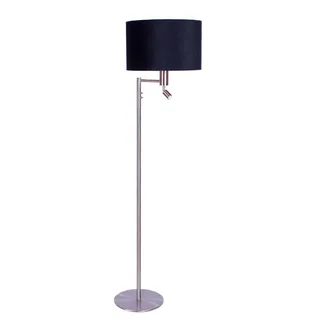 Vloerlamp | 40 cm | vloerlampen met kap | 2 lichts | E27 | goud staal | metaal stof | modern sfeer de Highlight – photo produit 1 sur 3