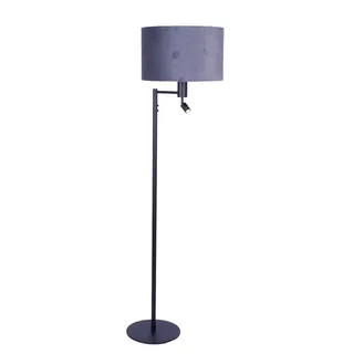 Vloerlamp | 40 cm | vloerlampen met kap | 2 lichts | E27 | grijs taupe zwart | metaal stof | moderne de Highlight – photo produit 1 sur 3