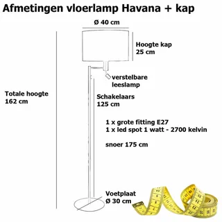 Vloerlamp | 40 cm | vloerlampen met kap | 2 lichts | E27 | grijs taupe zwart | metaal stof | moderne de Highlight – photo produit 3 sur 3