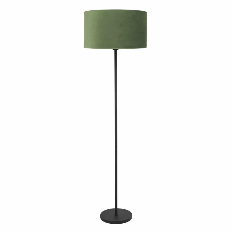 Vloerlamp | 45 cm | Project | E27 | groen zwart | metaal stof | decoratieve landelijke moderne de Highlight – photo produit 1 sur 2