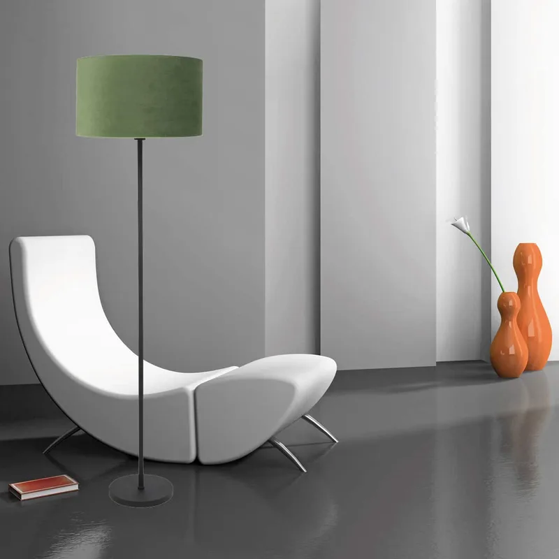 Vloerlamp | 45 cm | Project | E27 | groen zwart | metaal stof | decoratieve landelijke moderne de Highlight – photo produit 2 sur 2