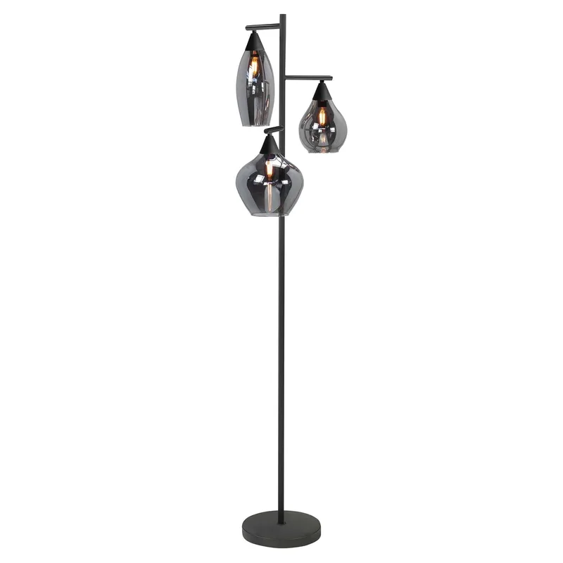 Vloerlamp Cambio 3 lichts 160 cm zwart de Highlight – photo produit