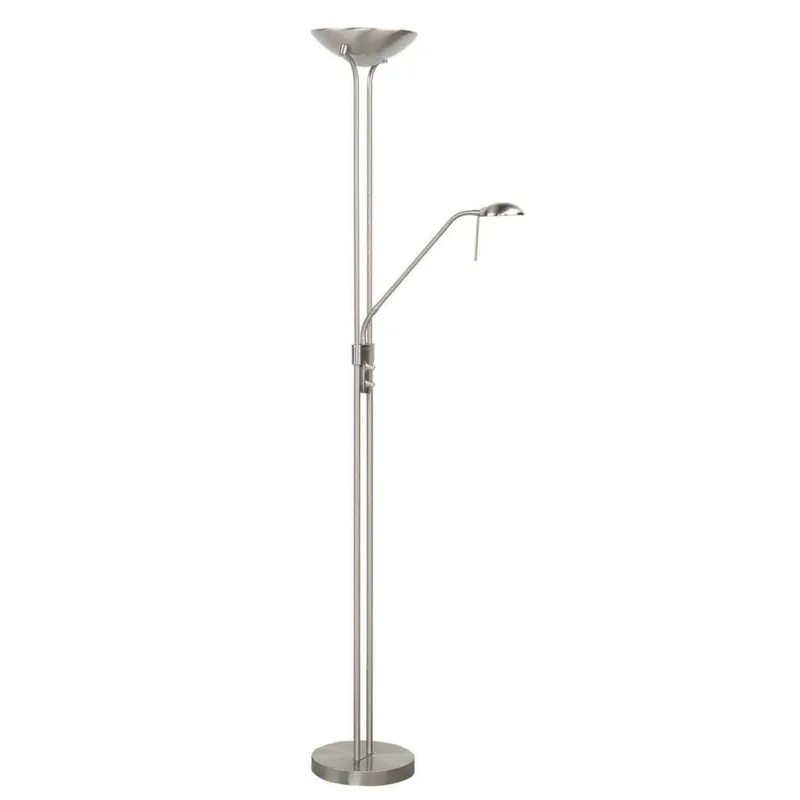 Vloerlamp New Luna H 180 cm 24 + 5 Watt mat chroom de Highlight – photo produit