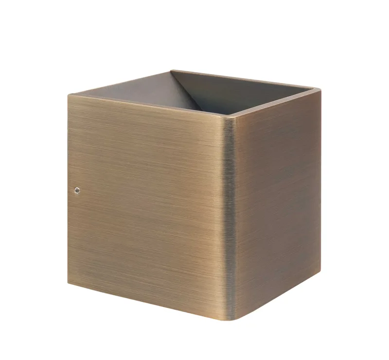 Wandlamp | 10 cm | Strijklicht wandlampen | LED | brons | aluminium metaal | moderne design accent de Highlight – photo produit