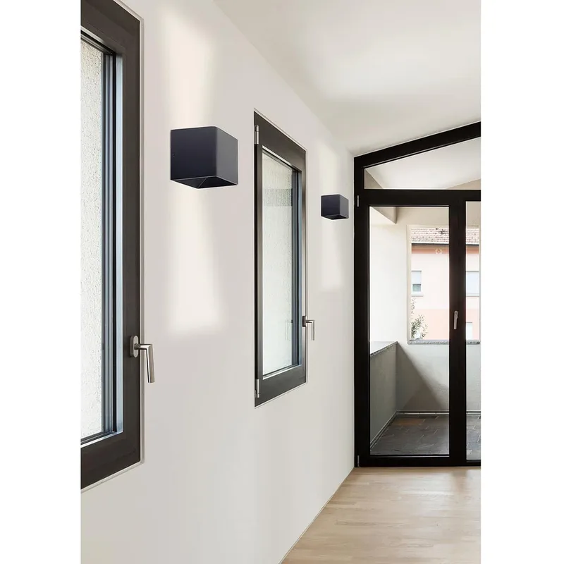Wandlamp | 10 cm | Strijklicht wandlampen | LED | grijs | aluminium metaal | moderne design accent de Highlight – photo produit 2 sur 3