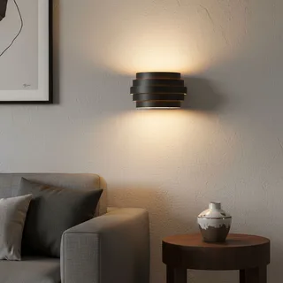 Wandlamp | 20 cm | Scudo wandlampen | G9 | goud, zwart | aluminium, metaal | moderne design fra Highlight – produktbillede 1 af 3