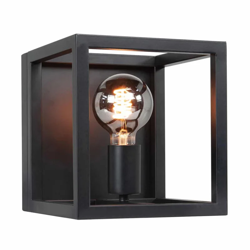 Wandlamp | 20x20x22 cm | Fragola/Esteso | E27 | zwart | metaal | industrieel modern de Highlight – photo produit 1 sur 3