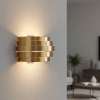 Wandlamp | 25 cm | Scudo wandlampen | G9 | messing | aluminium metaal | design verlichting moderne fra Highlight – produktbillede 1 af 3