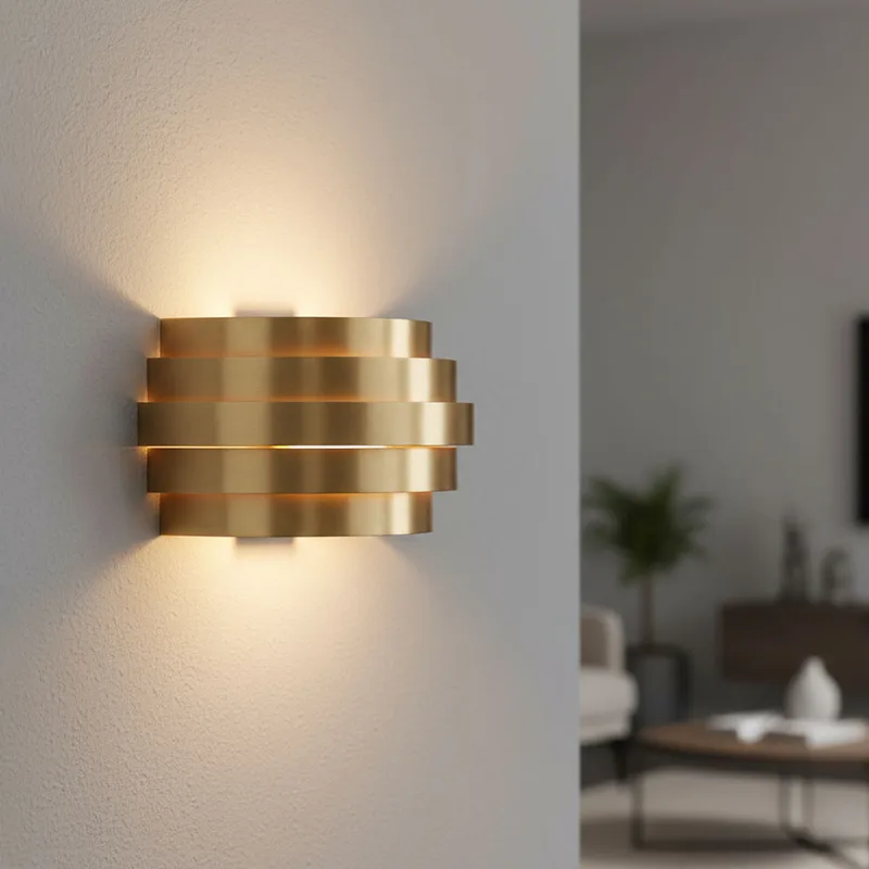 Wandlamp | 25 cm | Scudo wandlampen | G9 | messing | aluminium metaal | design verlichting moderne fra Highlight – produktbillede 1 af 3