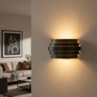 Wandlamp | 25 cm | Scudo wandlampen | G9 | zwart goud | aluminium metaal | design moderne trendy von Highlight – Produktfoto 1 von 3