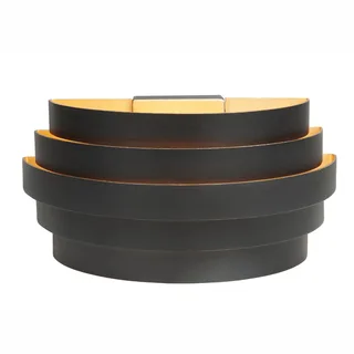 Wandlamp | 25 cm | Scudo wandlampen | G9 | zwart goud | aluminium metaal | design moderne trendy von Highlight – Produktfoto 2 von 3