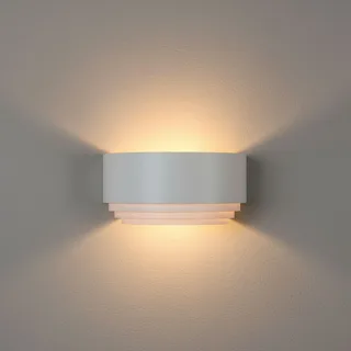 Wandlamp | 30 cm | Sofia/elena | E14 | goud, wit | aluminium, metaal | design verlichting, moderne by Highlight – product photo 1 of 3